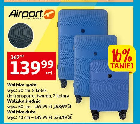 Walizka 艣rednia 60 cm Airport promocja