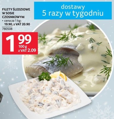 Filety śledziowe w sosie czosnkowym promocja w Selgros