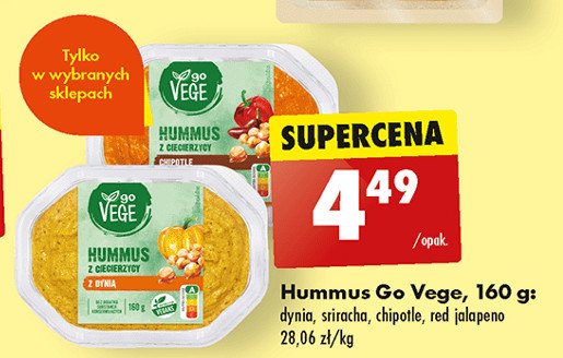Hummus chipotle Govege promocja