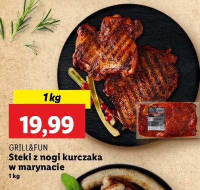 Steki z nogi kurczaka w marynacie Grill and fun promocja