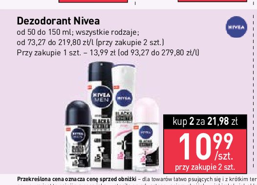 Antyperspirant clear Nivea invisible black & white promocja