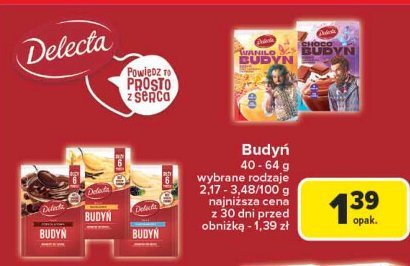 Budyń waniliowe ciasteczko Delecta promocja w Carrefour