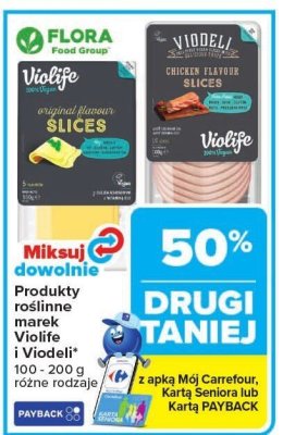 Produkty roślinne marek Violife i Viodeli promocja w Carrefour Market