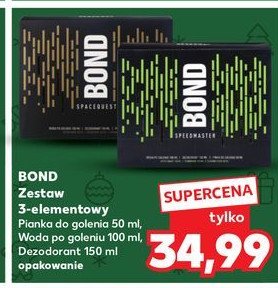 Zestaw w pudełku speedmaster: dezodorant 150 ml + woda po goleniu 100 ml + pianka do golenia 50 ml Bond zestaw promocja