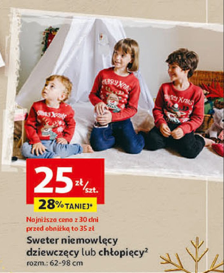 Sweter niemowlęcy chłopięcy 62-98 Auchan inextenso promocja