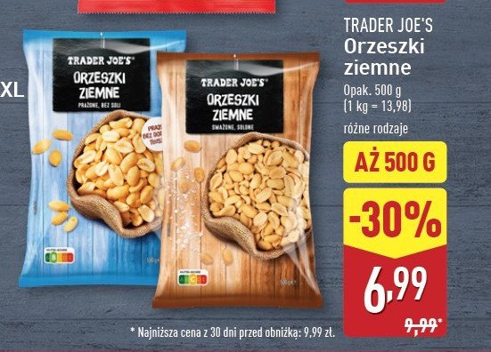 Orzeszki ziemne bez soli Trader joe's promocja