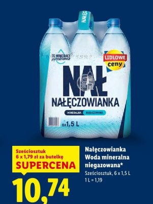 Woda mineralna niegazowana 6x1,5 l Nałęczowianka promocja w Lidl