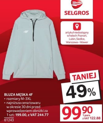 Bluza męska 4F promocja w Selgros