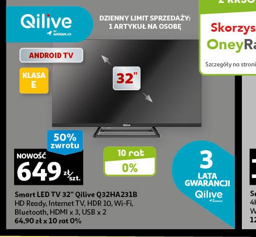 Telewizor 32'' q32ha231b Qilive promocja