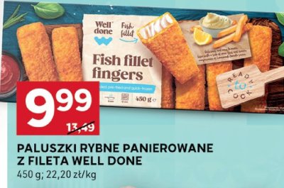 Paluszki rybne panierowane fileta Well Done promocja w Stokrotka