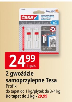 2 gwoździe samoprzylepne Tesa Profix promocja w Leclerc