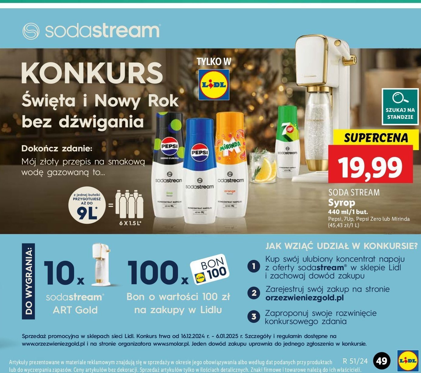 Sok do przygotowania napojów gazowanych 7up Sodastream promocja