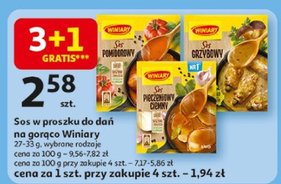 Sos w proszku do dań na gorąco Winiary promocja w Auchan
