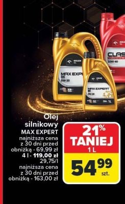 Olej silnikowy ORLEN MAX EXPERT 1 l promocja w Carrefour
