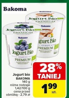Jogurt bio Bakoma promocja w Carrefour