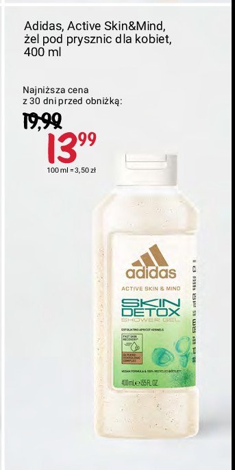 Żel pod prysznic ADIDAS SKIN DETOX Adidas cosmetics promocja