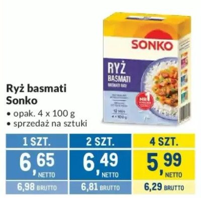 Ryż basmati Sonko promocja w Makro