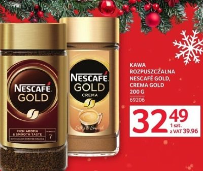 Kawa rozpuszczalna Nescafe Gold, Crema Gold 200 g promocja w Selgros