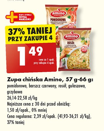 Zupa grzybowa Amino promocja