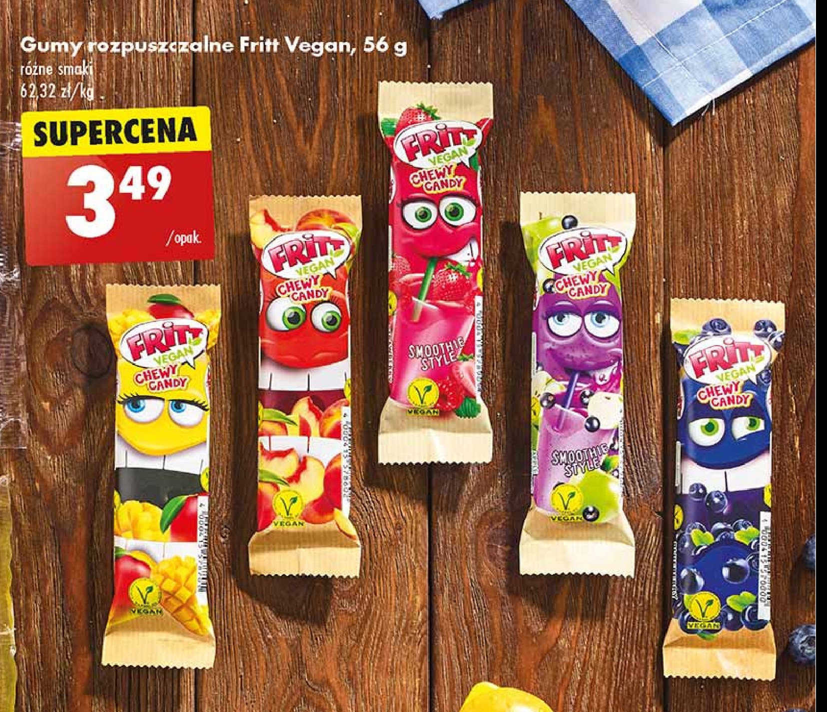 Guma rozpuszczalna jagoda promocja