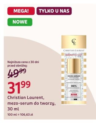 Mezo-serum do twarzy Christian Laurent, 30 ml promocja w Rossmann