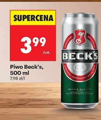 Piwo Beck's, 500 ml promocja w Biedronka
