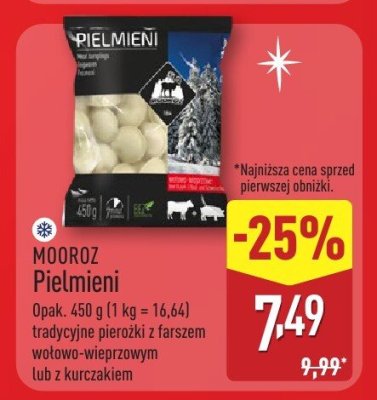 Pielmieni pierożki z farszem wołowo-wieprzowym promocja w Aldi