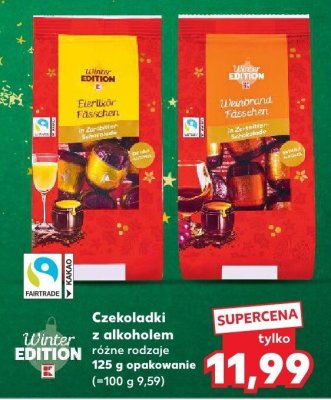Czekoladki z alkoholem Winter Edition różne rodzaje 125g promocja w Kaufland