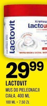 Mus LACTOVIT do pielęgnacji ciała 400ml promocja w Drogerie Natura