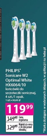 Końcówki do szczoteczki hx6064/10w optimal white Philips sonicare promocja