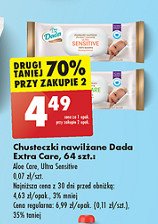 Chusteczki wilgotne aloe care Dada extra care promocja