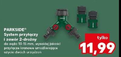 System przyłaczy i zawór dwudrożny Parkside promocja