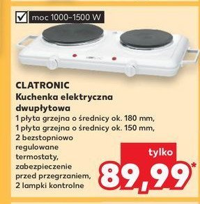 Kuchenka elektryczna 2-płytowa dki3609 Clatronic promocja