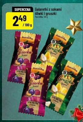 Galaretki z sokami śliwki i gruszki Pszczółka promocja w POLOmarket