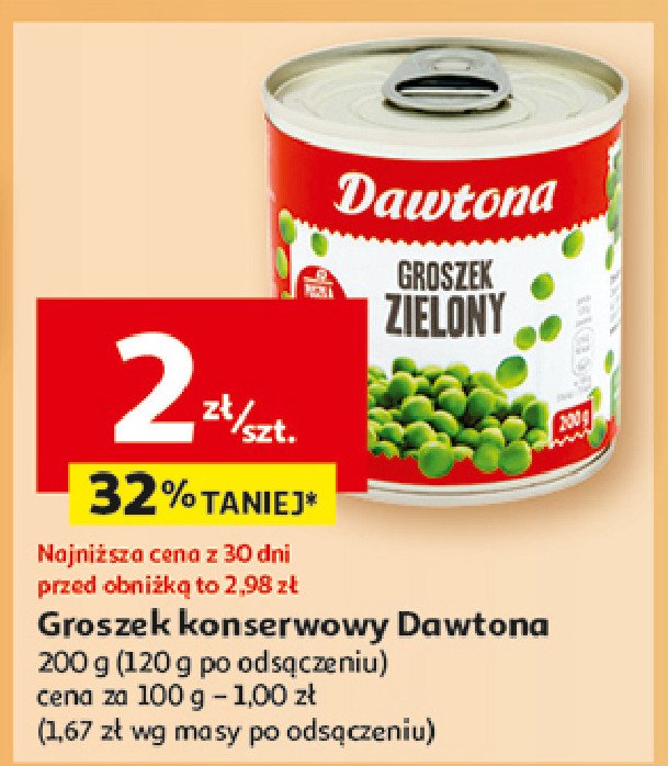 Groszek zielony Dawtona promocja w Auchan