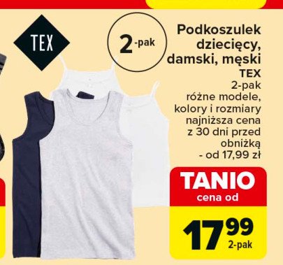 Podkoszulek damski Tex promocja w Carrefour