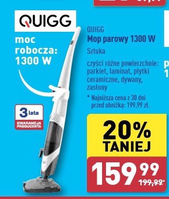 Mop elektryczny parowy Quigg promocja