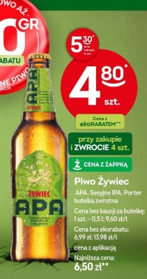 Piwo Żywiec APA butelka zwrotna 0,5l promocja w Żabka