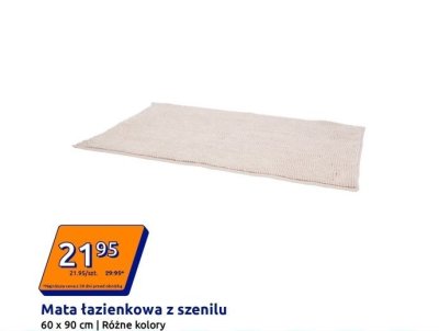 Mata łazienkowa z szenilu 60x90 cm promocja w Action