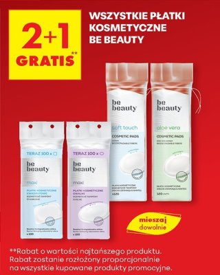 Płatki kosmetyczne be beauty soft touch 100szt promocja w Biedronka