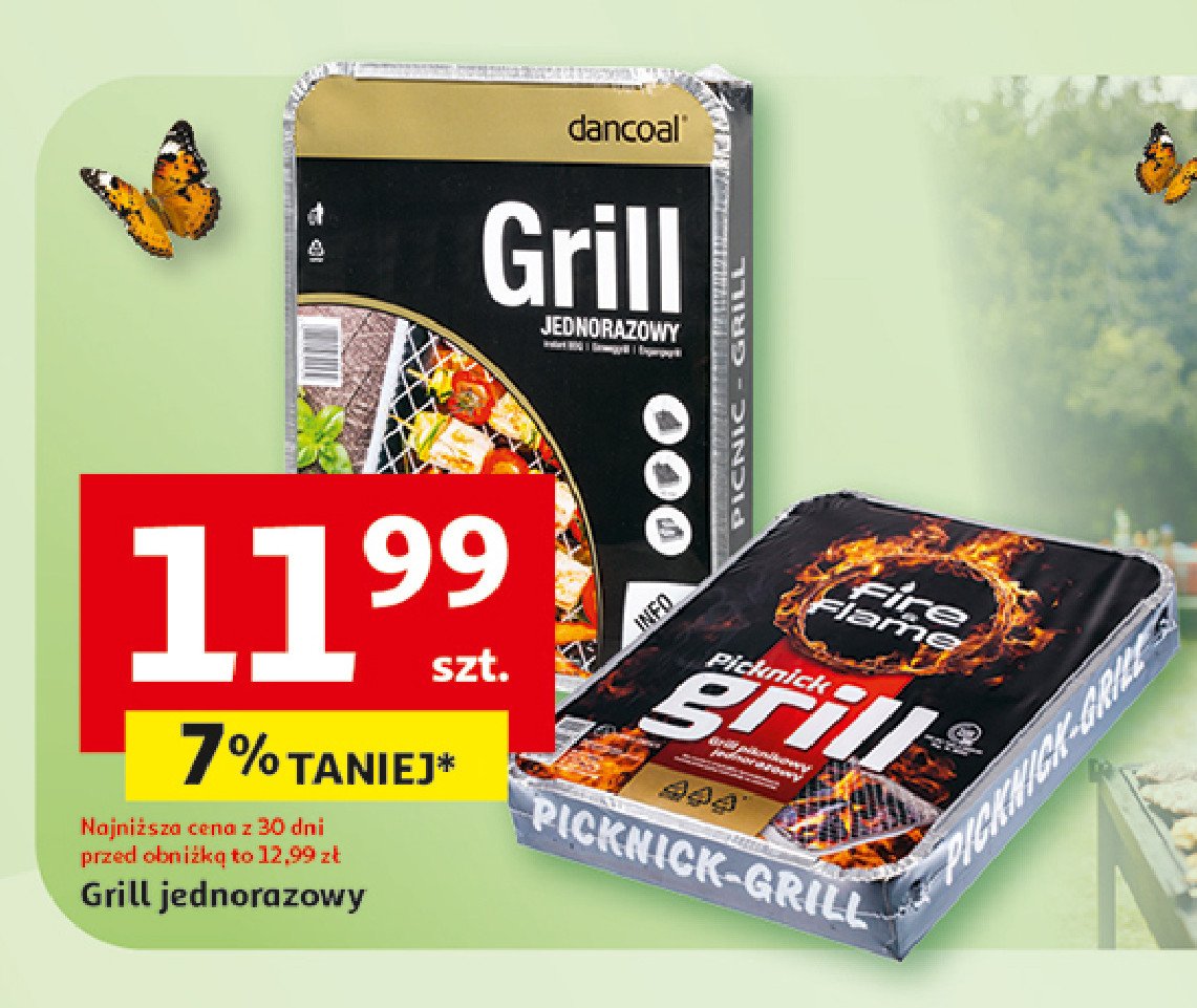 Grill jednorazowy piknikowy Dancoal promocja w Auchan