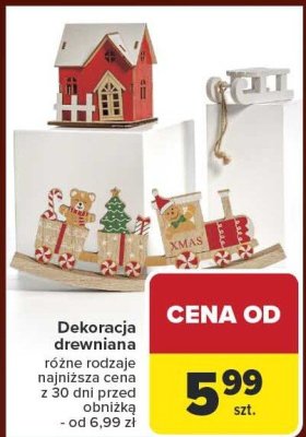 Dekoracja drewniana, różne rodzaje Carrefour promocja w Carrefour