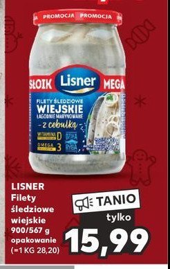 Filety śledziowe wiejskie w oleju z cebulką Lisner promocja