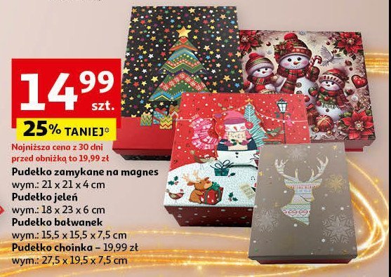 Pudełko zamykane na magnes 21 x 21 x 4 cm promocja w Auchan