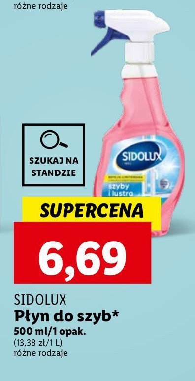 P艂yn do mycia szyb kwiat granatu Sidolux promocja