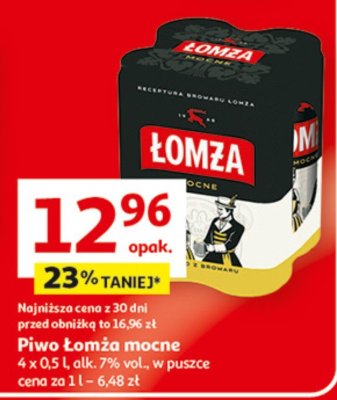 Piwo Łomża mocne promocja w Auchan