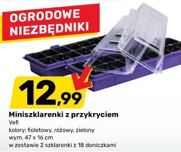 Miniszklarenki z przykryciem Vefi promocja w Bricomarche