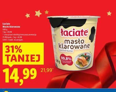 Masło klarowane Łaciate promocja w Lidl