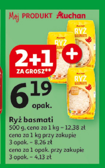 Ryż basmati Auchan bio promocja w Auchan