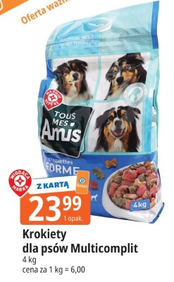 Karma Krokiety dla psów Multicomplit Tous Mes Amis promocja w Leclerc